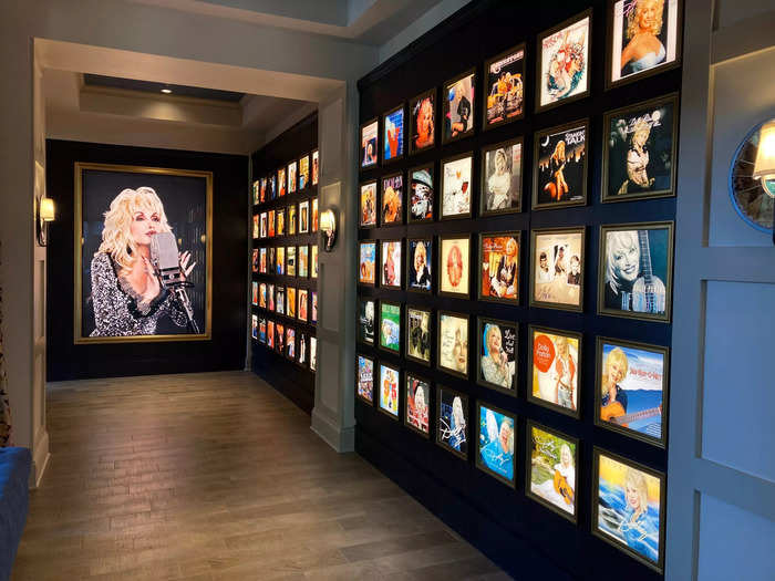 Around the corner, a hallway full of Parton