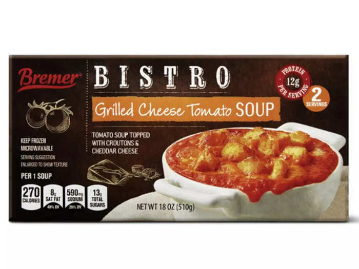 Pretend fall weather is here with the Bremer Bistro loaded-potato or grilled-cheese tomato soups.