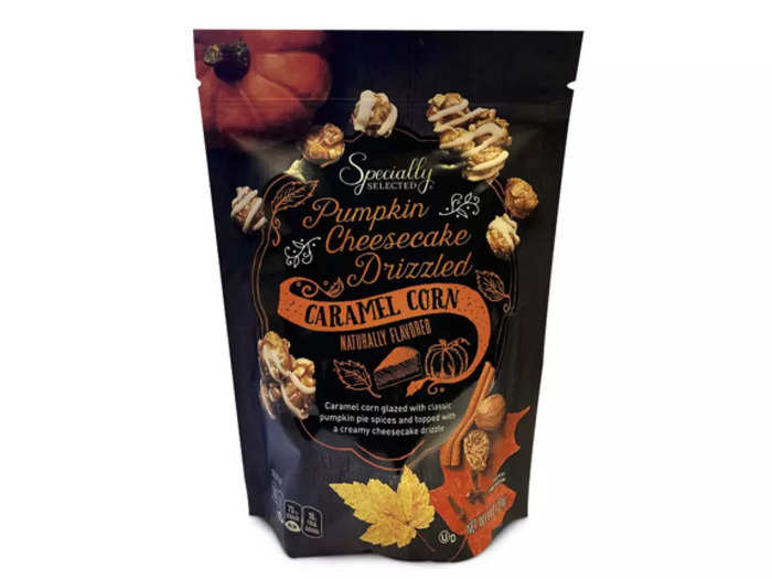 Ring in fall with the Specially Selected pumpkin-cheesecake-drizzled caramel corn.