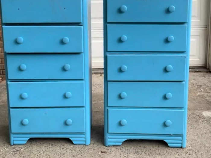 McKay Floyd of @designsbymckay said she used to flip furniture for fun. She found this set of drawers at Goodwill.