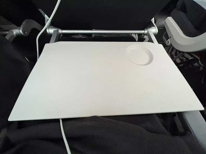 …a large tray table…