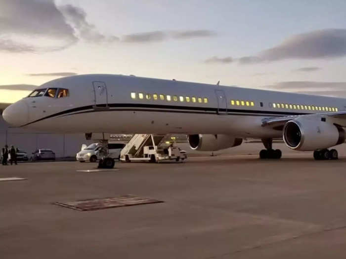 Another luxury jet available is an all-VIP Boeing 757-200 operated by private charter company Freedom II — take a look.