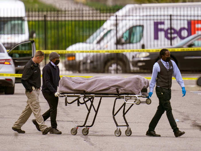 FedEx shooting in Indianapolis, Indiana. April 15, 2021.