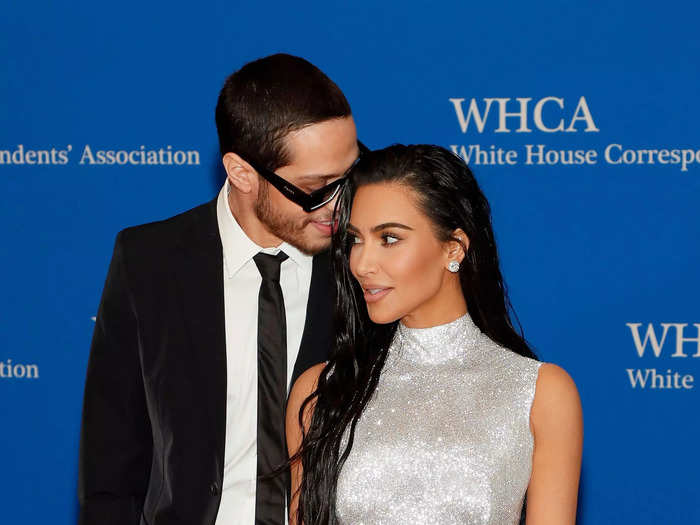 3. In April, Pete Davidson and Kim Kardashian made their glittery red carpet debut as a couple at the White House Correspondents