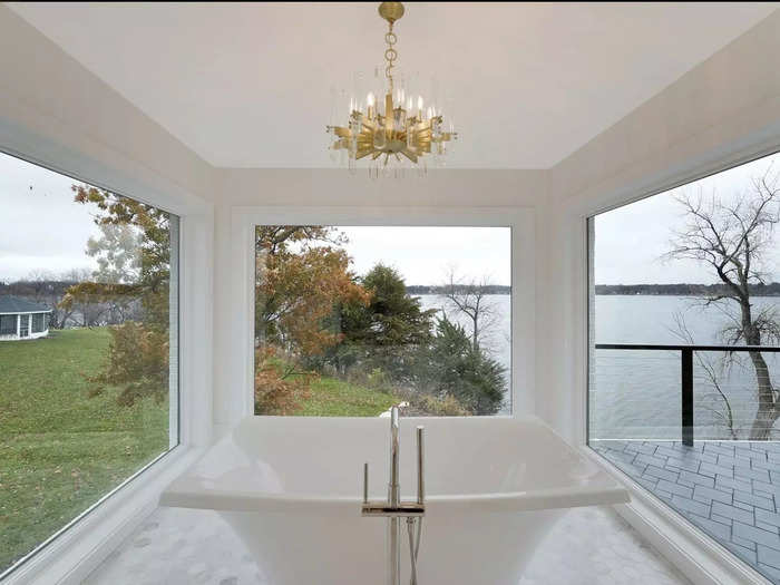 Even the bathtub area in the master bathroom comes with windows on three sides.