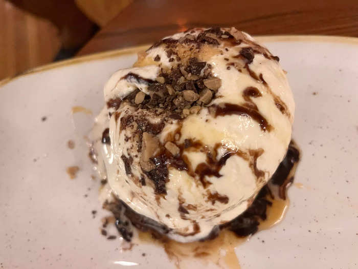 The Oooey Gooey toffee cake might be my new favorite dessert at Magic Kingdom.