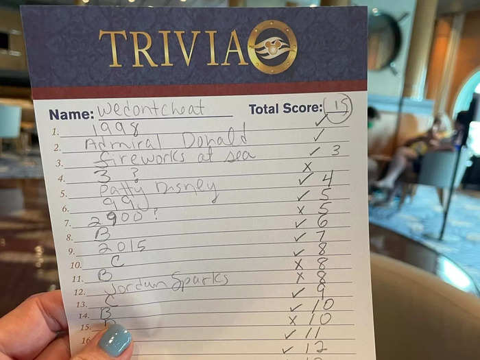 I always go to trivia and organized games.