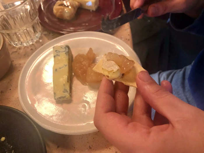 The conveyor belt allowed us to easily mix and match different cheeses with different spreads, depending on our own individual preferences.