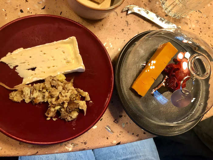 We both enjoyed the Sparkenhoe Red Leicester and Baron Bigod cheeses, which had vastly different tastes but worked beautifully with their respective pairings.