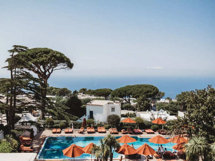 The weekend festivities ended with a relaxed day at Lido Del Faro, a beach club in Capri.