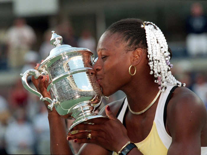 Winning her first Grand Slam as a teenager