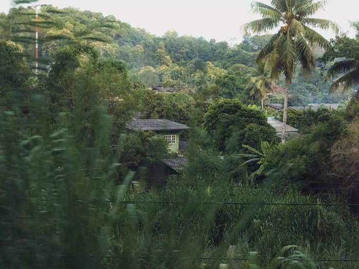 The train journeyed through rural towns in the north of the country, where houses peeked through dense foliage. It was a different side to Thailand, one that many tourists don