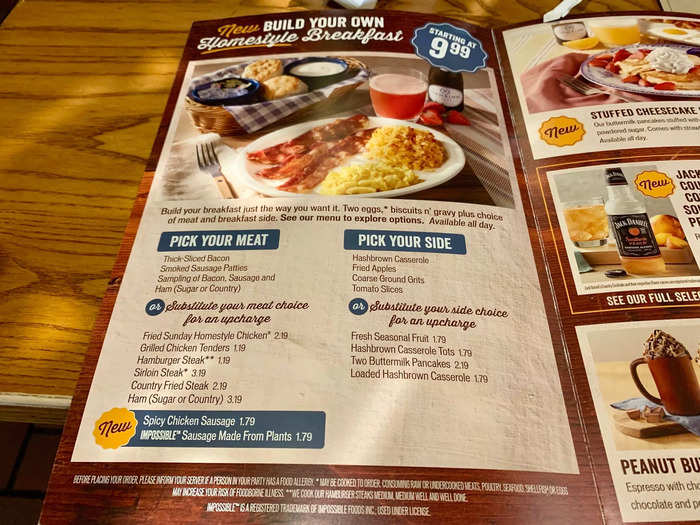 I visited Cracker Barrel myself to test it out, as part of the build your own breakfast meal.