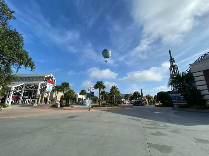 Located in Lake Buena Vista, Florida, Disney Springs has little shade and dark, asphalt walkways. So when it