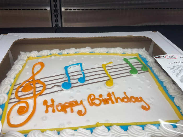 9. The birthday cakes in the bakery section were also impressive. Costing only £15, the cakes were beautifully iced and could even have personalized messages written on them for celebrations.