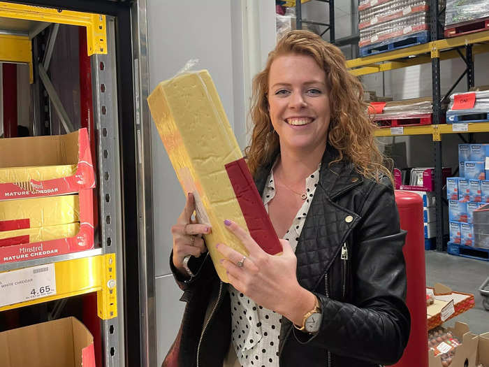 6. Customers should check out the cheese! This whopper weighed 5 kilograms and cost just £4.65.