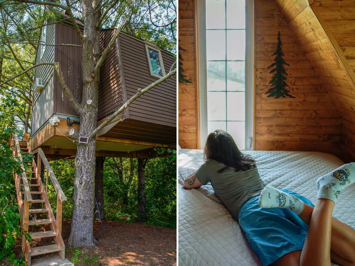 I got a break from the crowds when I stayed at this treehouse Airbnb outside of Niagara Falls. It was the most peaceful part of my trip.