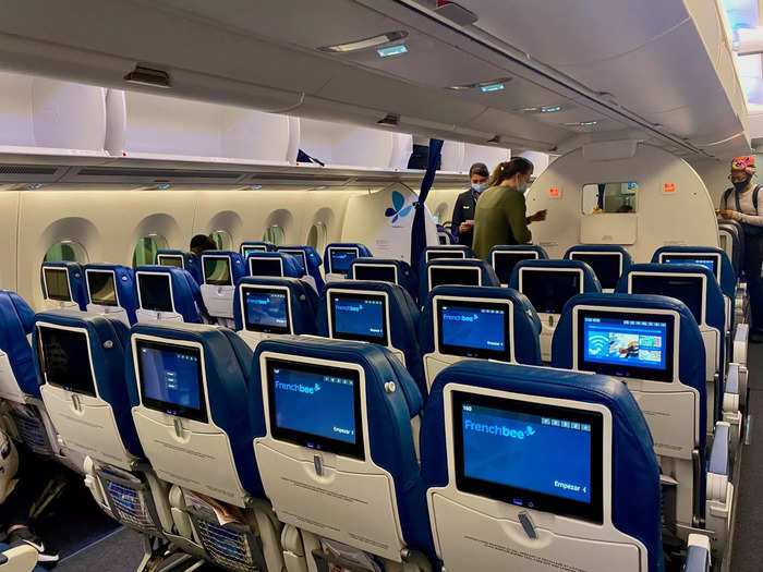 The configuration competes with the rival Airbus A350. Historically, mainline carriers have only configured the plane with nine seats abreast, minus a few budget airlines like French Bee that have squeezed in ten.