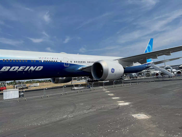 The 777-9 is also the longest commercial airliner ever built at 251 feet and nine inches, beating out the Boeing 747-8, which is just two and a half feet shorter at 250 ft and two inches. The 777-8 will be shorter at 229 feet.