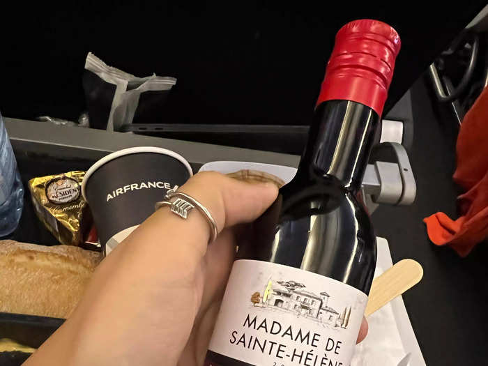 I had no idea wine was going to be free of charge on my flight.