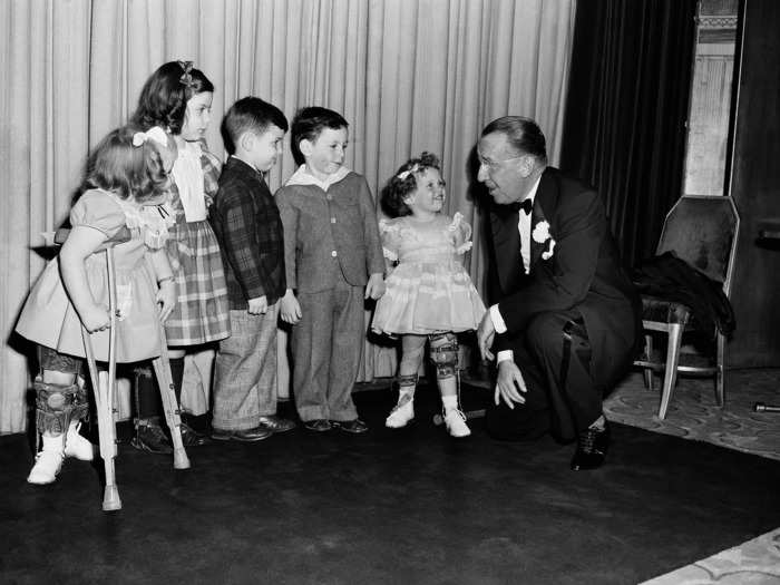 January 8, 1952: 5 children with polio meet Basil O