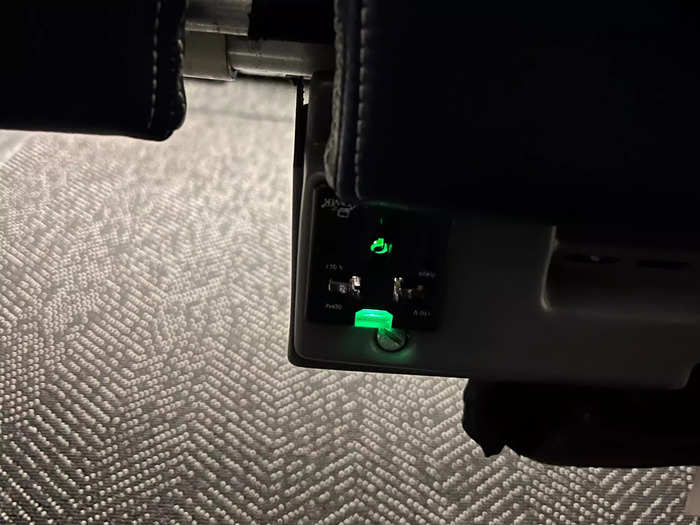 …a power outlet under the seat…