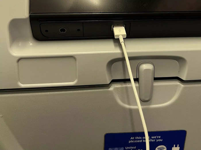 …a USB charging port in the seatback screen…