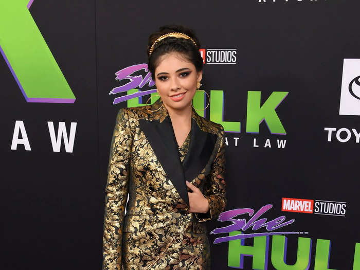 Marvel newcomer Xochitl Gomez also made an appearance on the "She-Hulk" carpet, after appearing in the "Doctor Strange and the Multiverse of Madness."