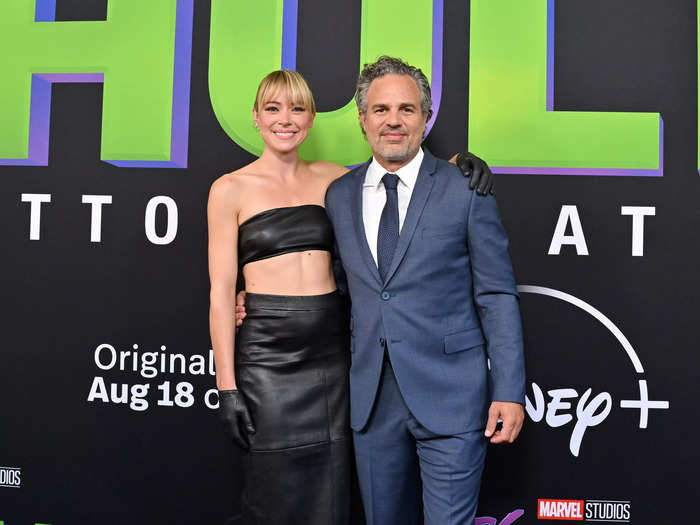 Maslany also posed for a picture with her "She-Hulk" costar Mark Ruffalo, who reprises his role as Bruce Banner, aka the Hulk.