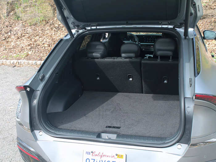 Its slanted roof also cuts into cargo space. It has 24.4 cubic feet behind the rear seats and 50.2 cubic feet with the seats folded.