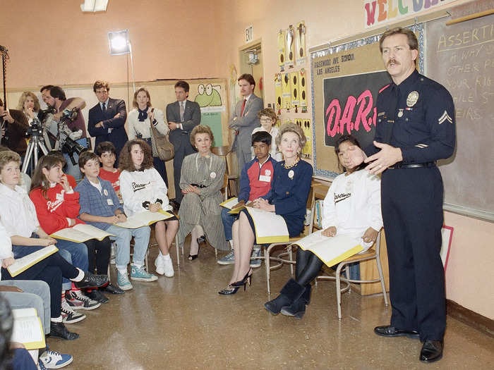 1987: Project D.A.R.E. (Drug Abuse Resistance Education) became a staple in schools.