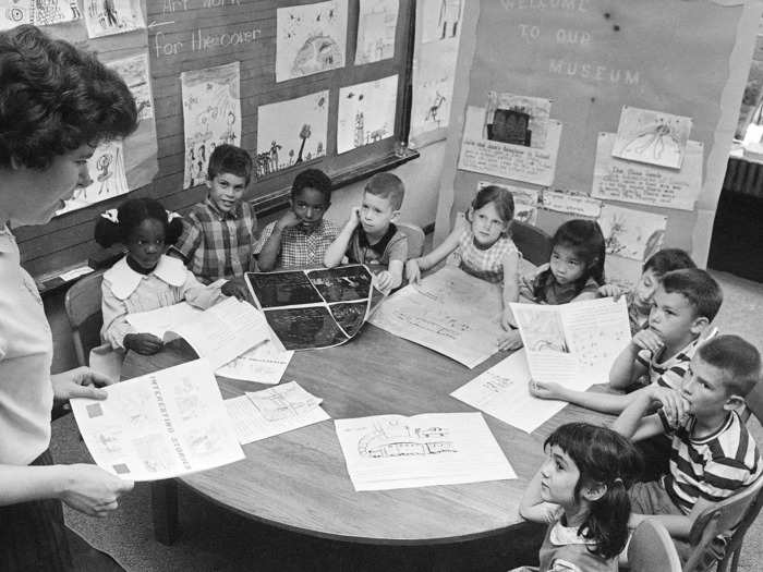 1964: First graders sat around a table in Chicago.