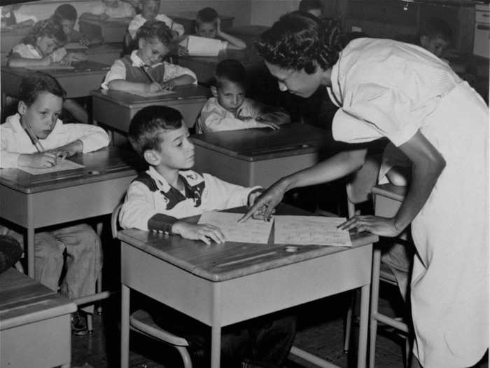 1954: Schools began to integrate after the Supreme Court ruled that segregation was unconstitutional.