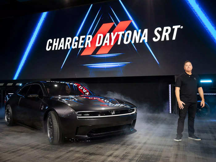 The Charger Daytona SRT concept "looks like a Dodge, sounds like a Dodge, and drives like a Dodge," CEO Tim Kuniskis said at a launch event in Pontiac, Michigan.