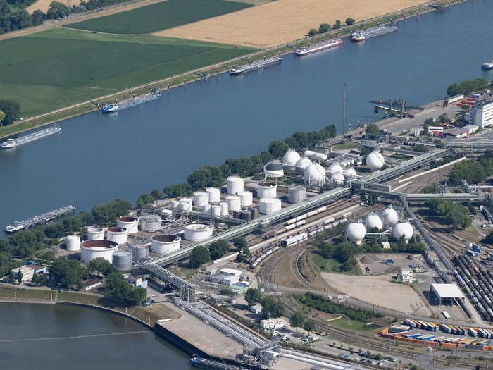 The chemical company BASF, which has a facility on the river in Germany, has ordered barges that are better suited to operate in lower water levels, Bloomberg reported.