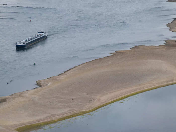 "The larger the ship, the less it can carry — relatively speaking," Leny van Toorenburg, the head of nautical technical affairs for the shipping-industry group KBN, told Politico on August 7. When water levels drop to 18 inches, a large ship, which would usually carry around 6,000 tons, has to reduce its load to around 800 tons, van Toorenburg said.