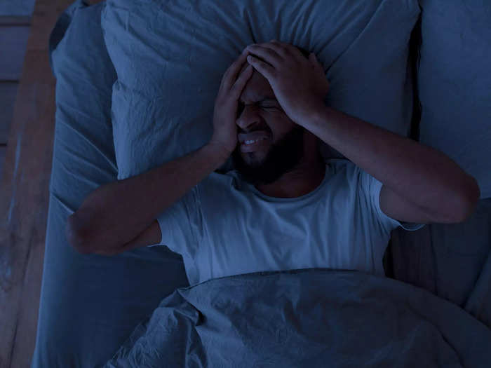 Difficulty sleeping at night could be from eating too much or too close to bedtime.