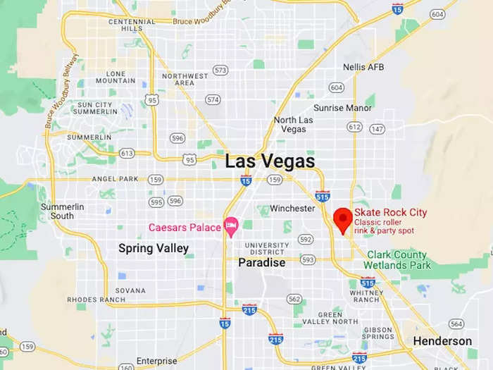 It is located on the east side of town — an approximate 20-minute drive from the Las Vegas strip.