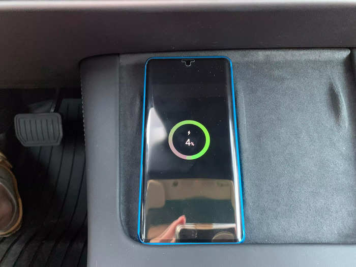 I also found the car had some really thoughtful details, like a spot to wirelessly charge your phone…