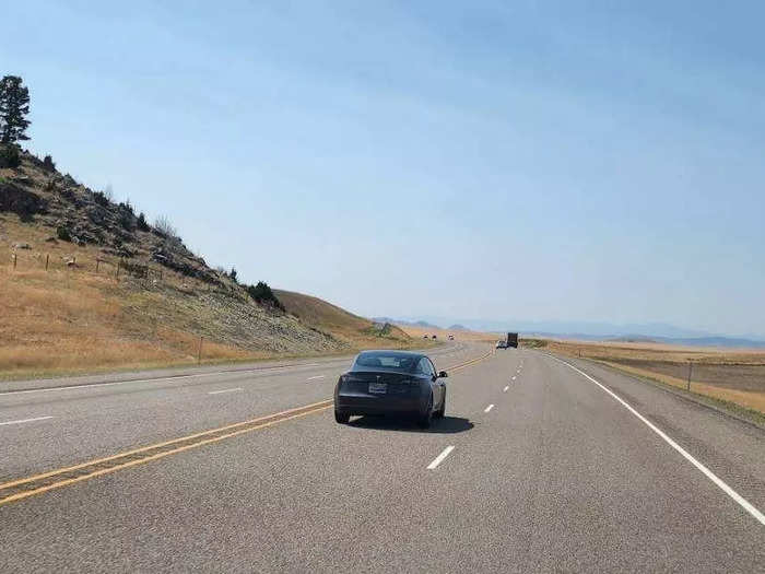 The Tesla had the option for autopilot, but I was way too nervous to try it.