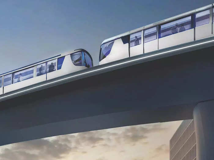 But inside, the aluminum-shelled cars will look similar to other intra-airport train models.