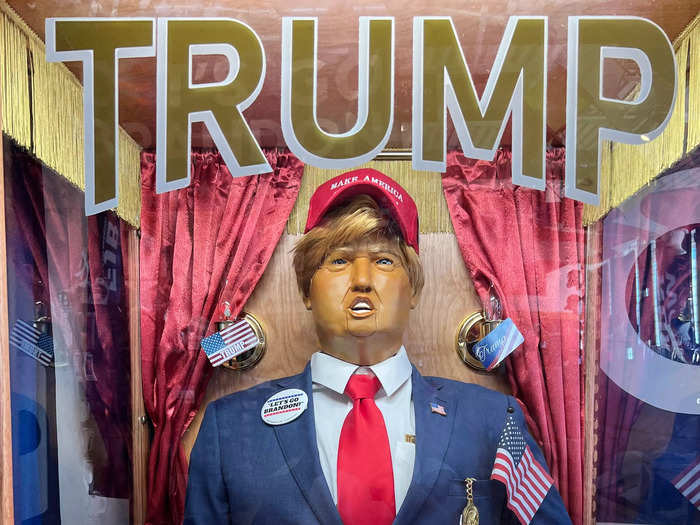 For those interested in their future, customers can feed $1 into the Trump Fortune Telling Machine on the premises.