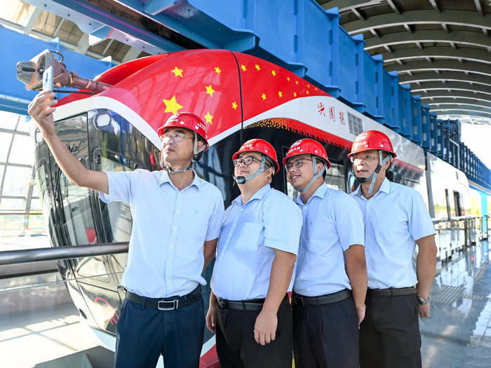 Construction of the train wrapped up on August 9, according to state-run media.