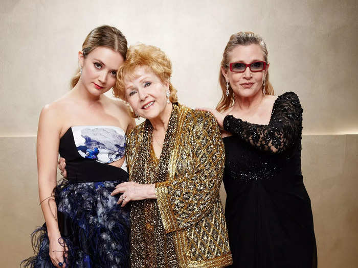 Billie Lourd is the daughter of Carrie Fisher and granddaughter of Debbie Reynolds.