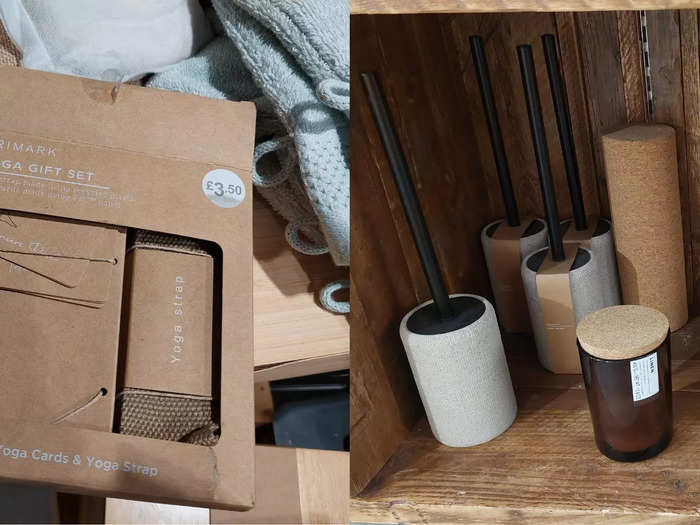 I also spotted toilet brushes, a yoga gift set, and AirPod cases.