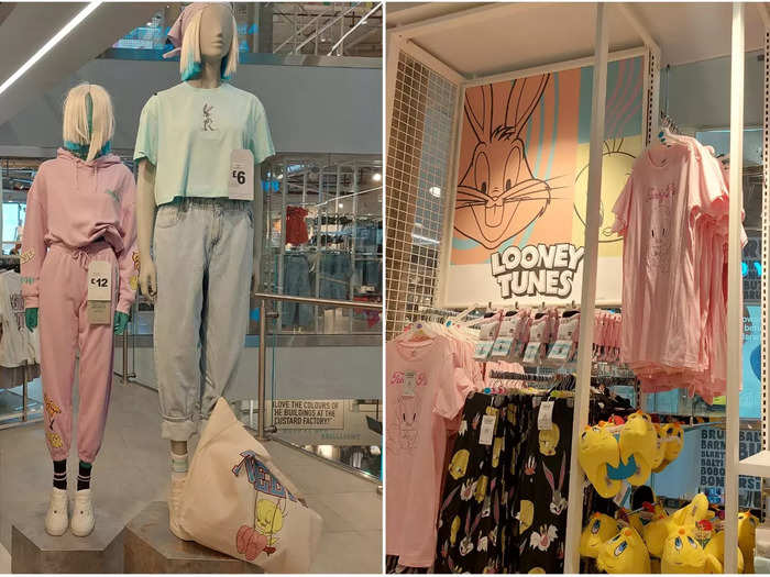 There were also Looney Tunes items, too, in pastel shades, although Disney dominated.