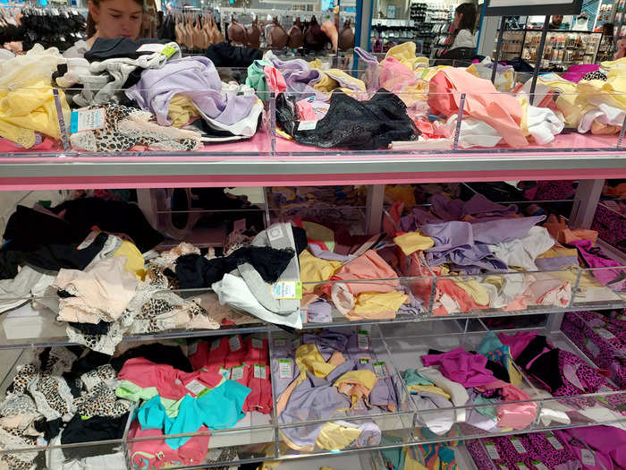 This underwear display, for example, was a mess.