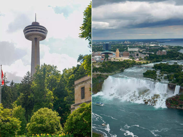 Next, I went to Skylon Tower, an observation tower in the city of Niagara Falls with 360-degree views of the falls and city. It was about a 10-minute walk from the boardwalk, and I didn