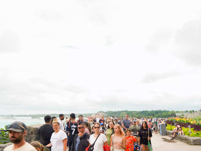 Rather than hiking to the falls, I trudged through a crowded boardwalk and saw the falls from an observation deck and viewpoints obstructed by glass and other barriers. I spent more time than I anticipated waiting in lines and looking at the back of people