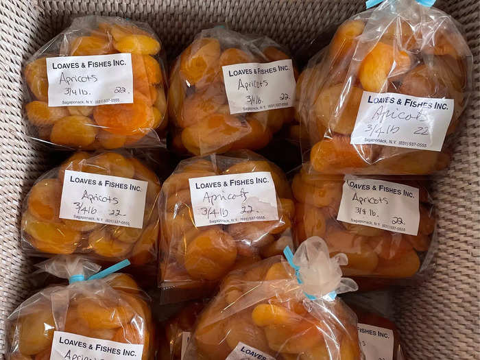 I stopped into a market and saw 3/4-pound bags of dried apricots selling for $22 each.